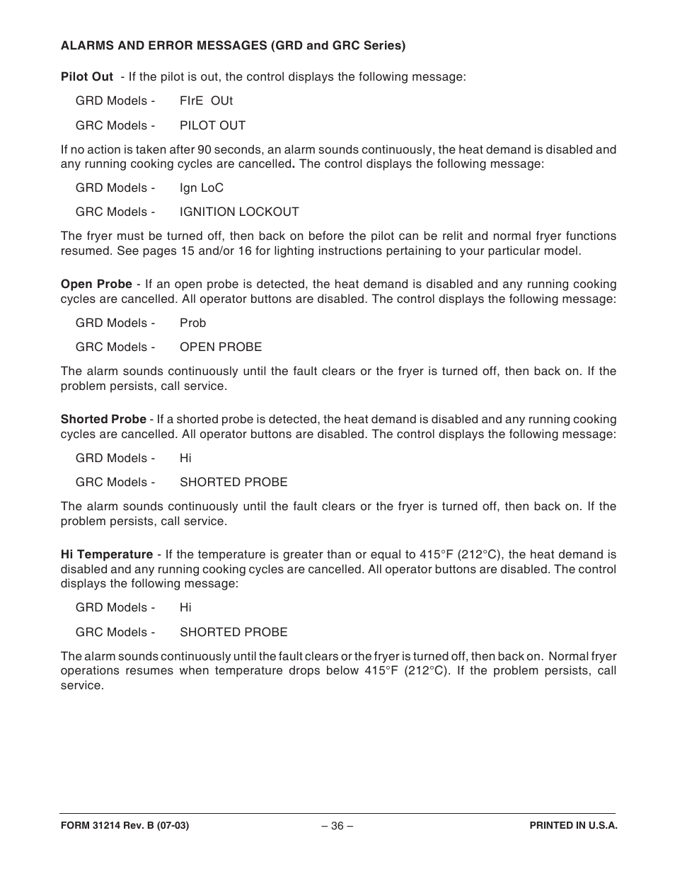 VULKAN GRD85F ML-126741 User Manual | Page 36 / 36