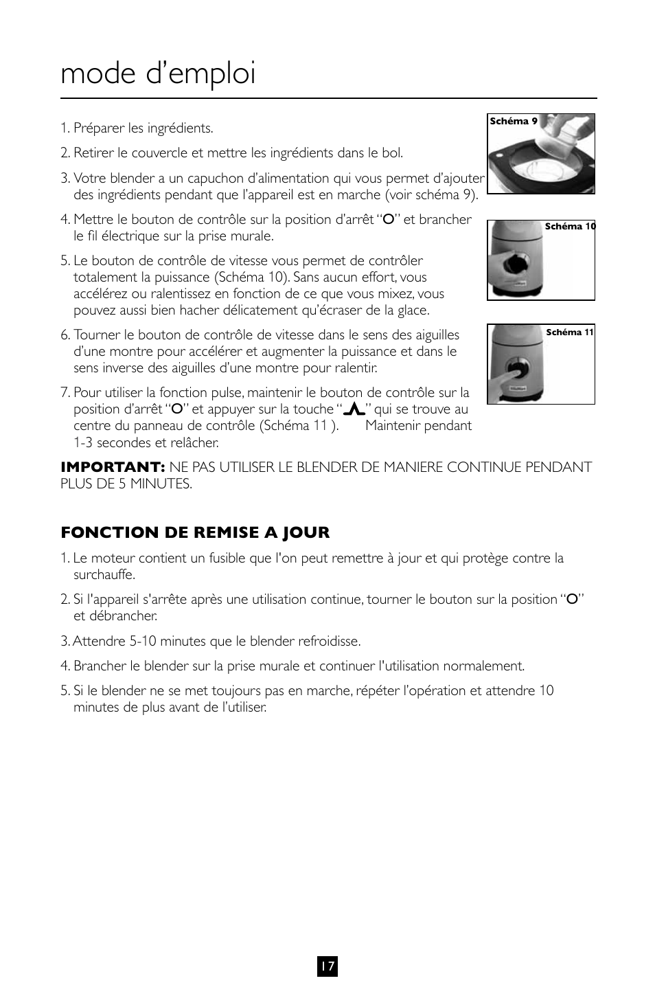 Mode d’emploi | Villaware BLVLLAZ05H User Manual | Page 18 / 70