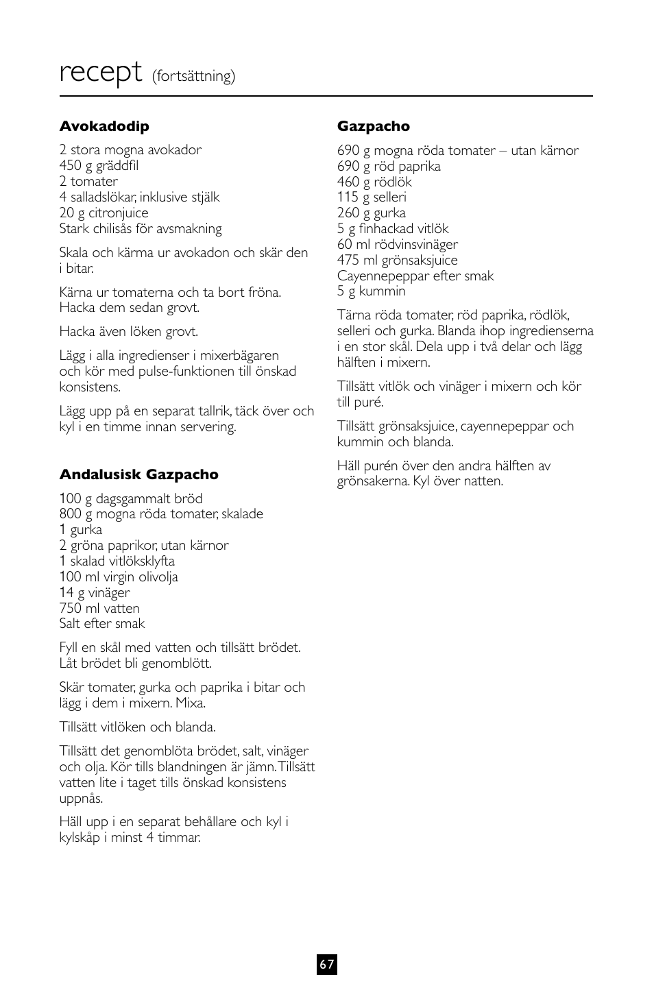 Recept | Villaware BLVLLAZ05H User Manual | Page 68 / 70