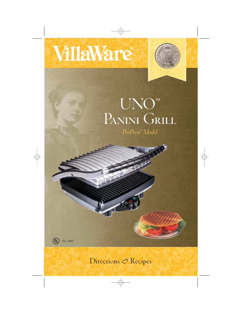 Villaware 2160 User Manual | 10 pages