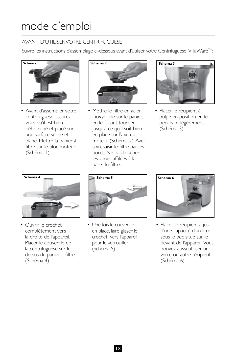Mode d’emploi | Villaware INSTRUCTION MANUAL FPVLJESLO1 User Manual | Page 19 / 82