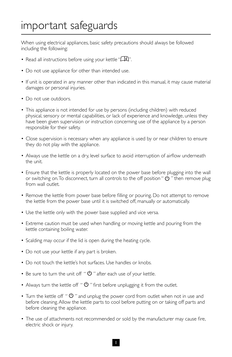 Important safeguards | Villaware BVVLKTSL01 User Manual | Page 2 / 57