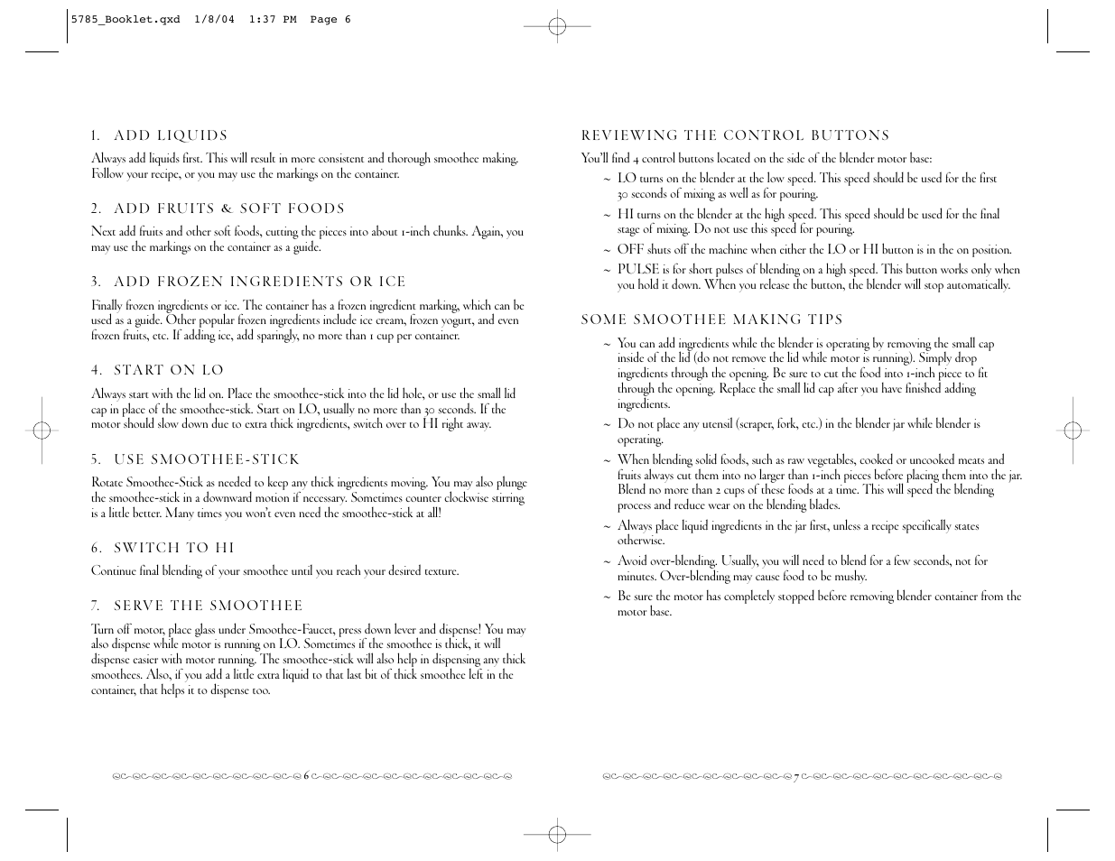 Villaware 5785 User Manual | Page 4 / 8