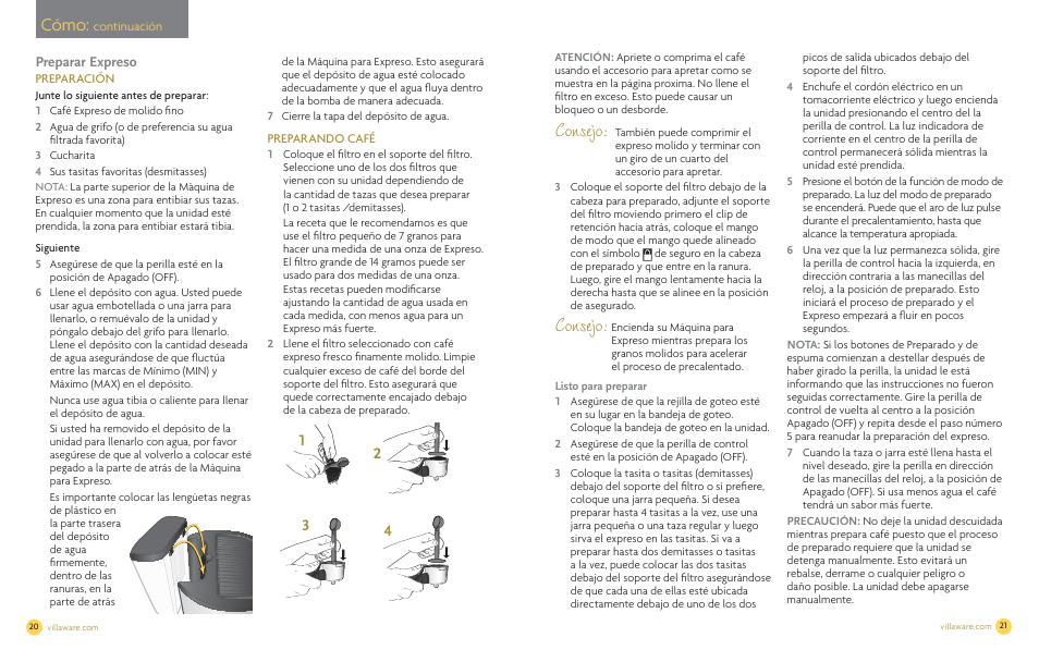 Consejo, Cómo | Villaware NDVLEM1000 User Manual | Page 12 / 16