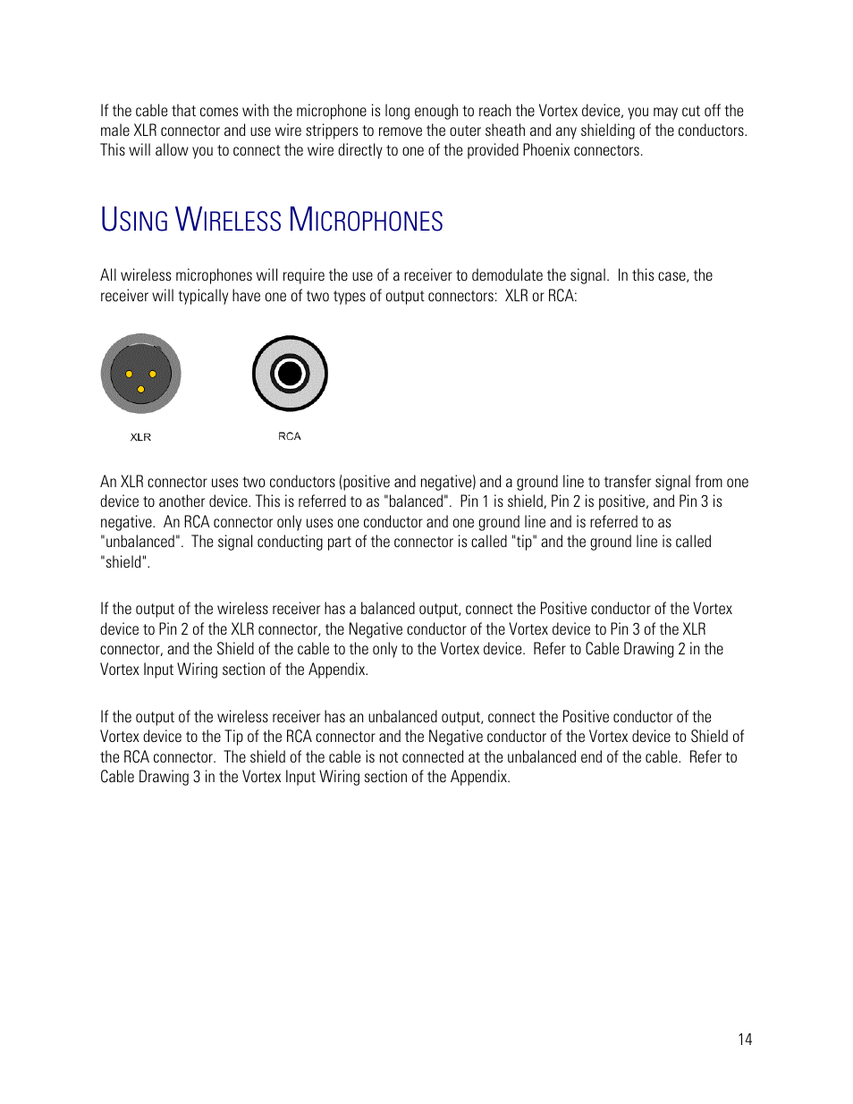 Using wireless microphones, Sing, Ireless | Icrophones | Vortex Media VTX 1000 User Manual | Page 14 / 103