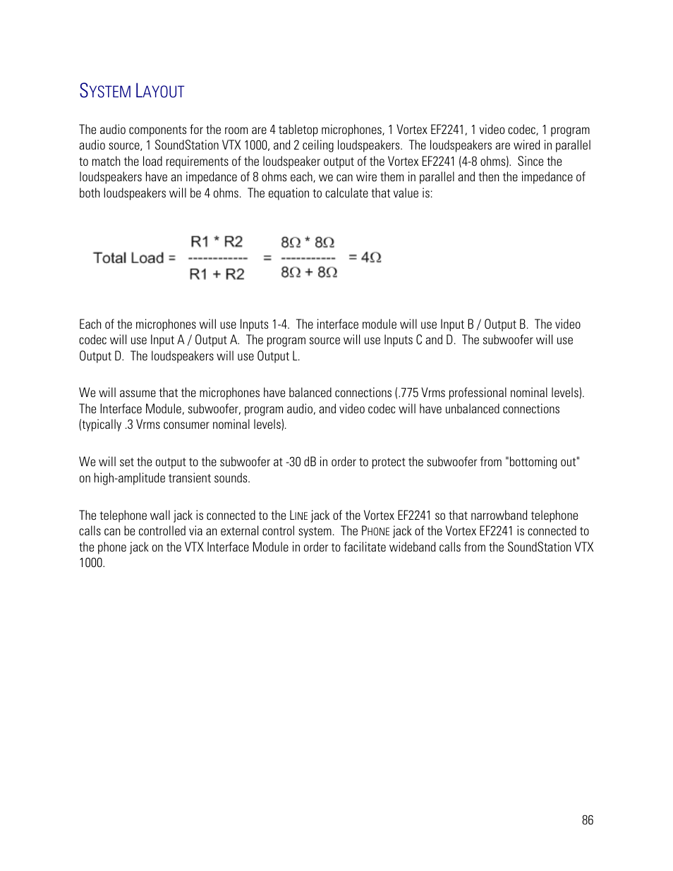 System layout | Vortex Media VTX 1000 User Manual | Page 86 / 103