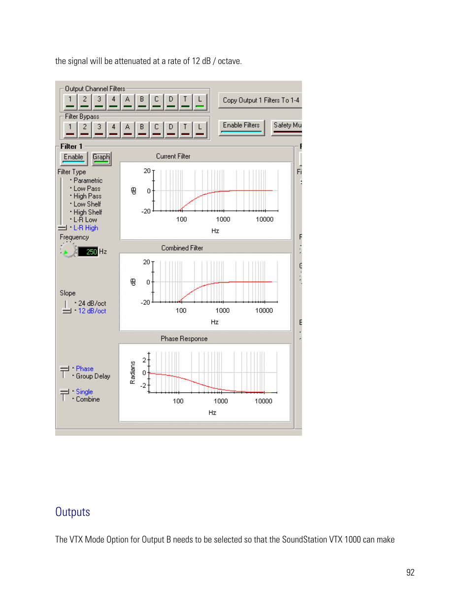 Outputs | Vortex Media VTX 1000 User Manual | Page 92 / 103