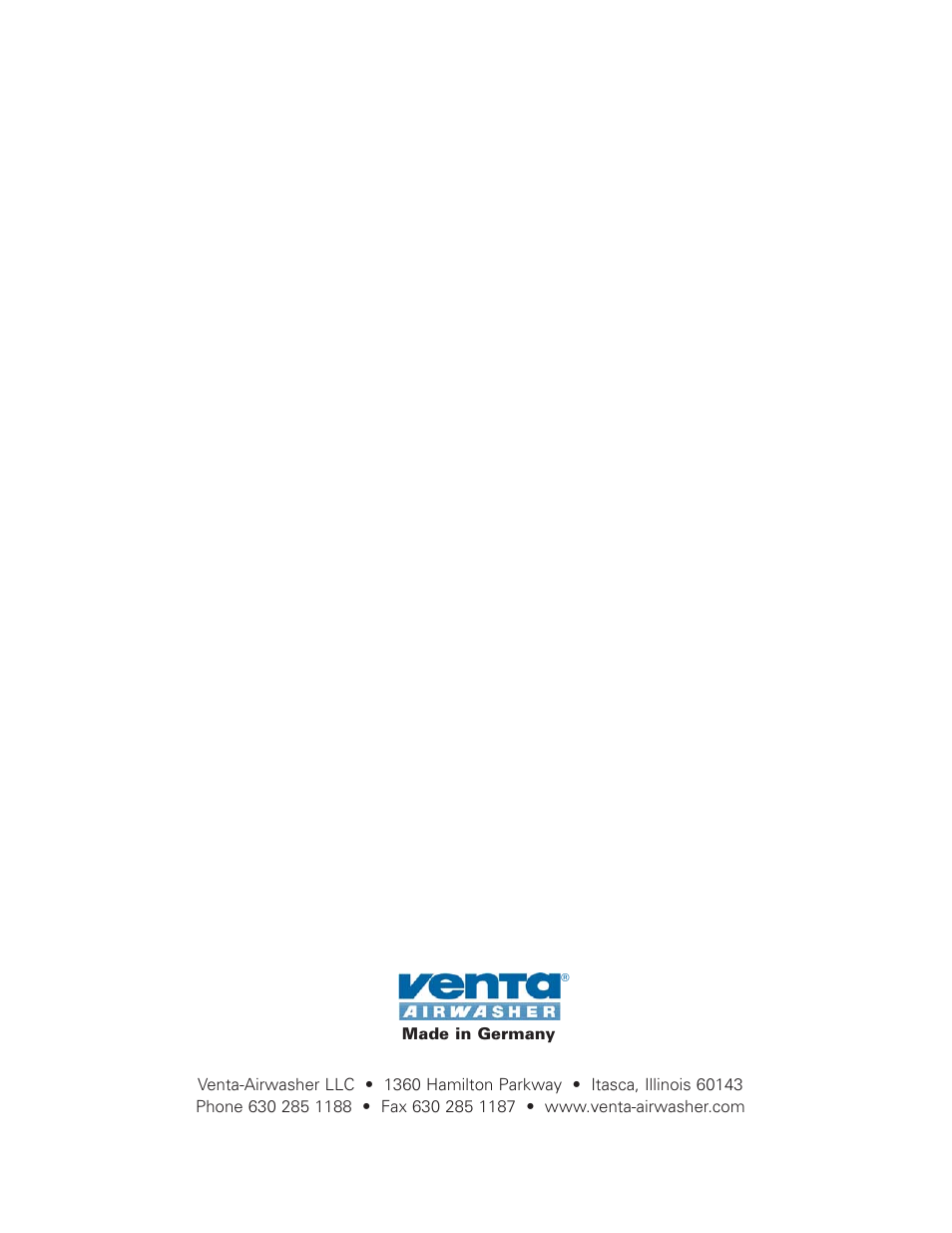 Venta Airwasher LW 44 User Manual | Page 16 / 16