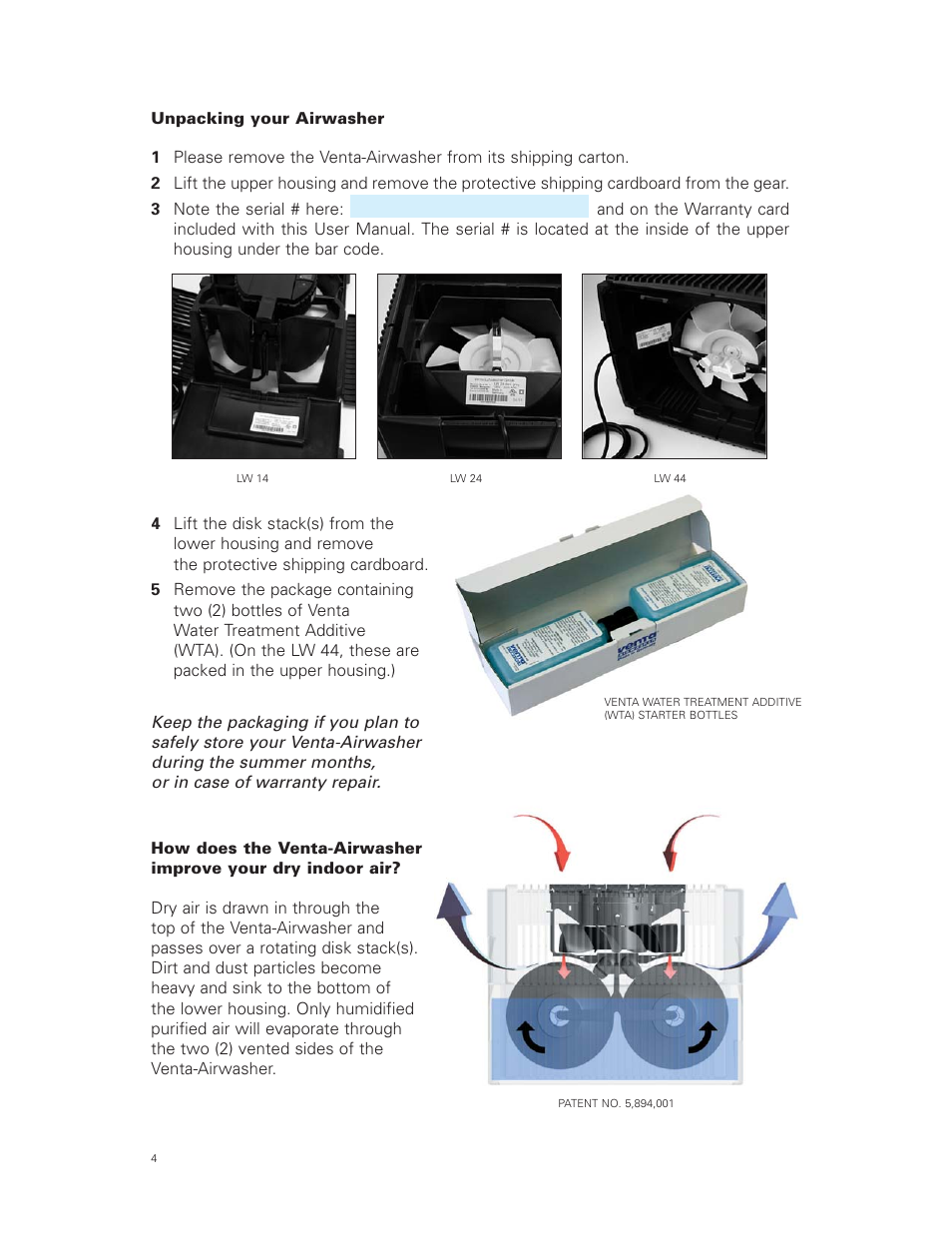 Venta Airwasher LW 44 User Manual | Page 4 / 16