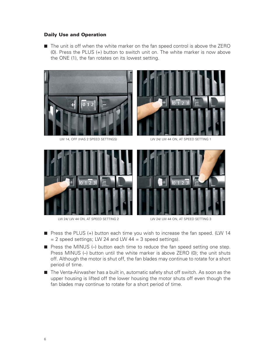 Venta Airwasher LW 44 User Manual | Page 6 / 16