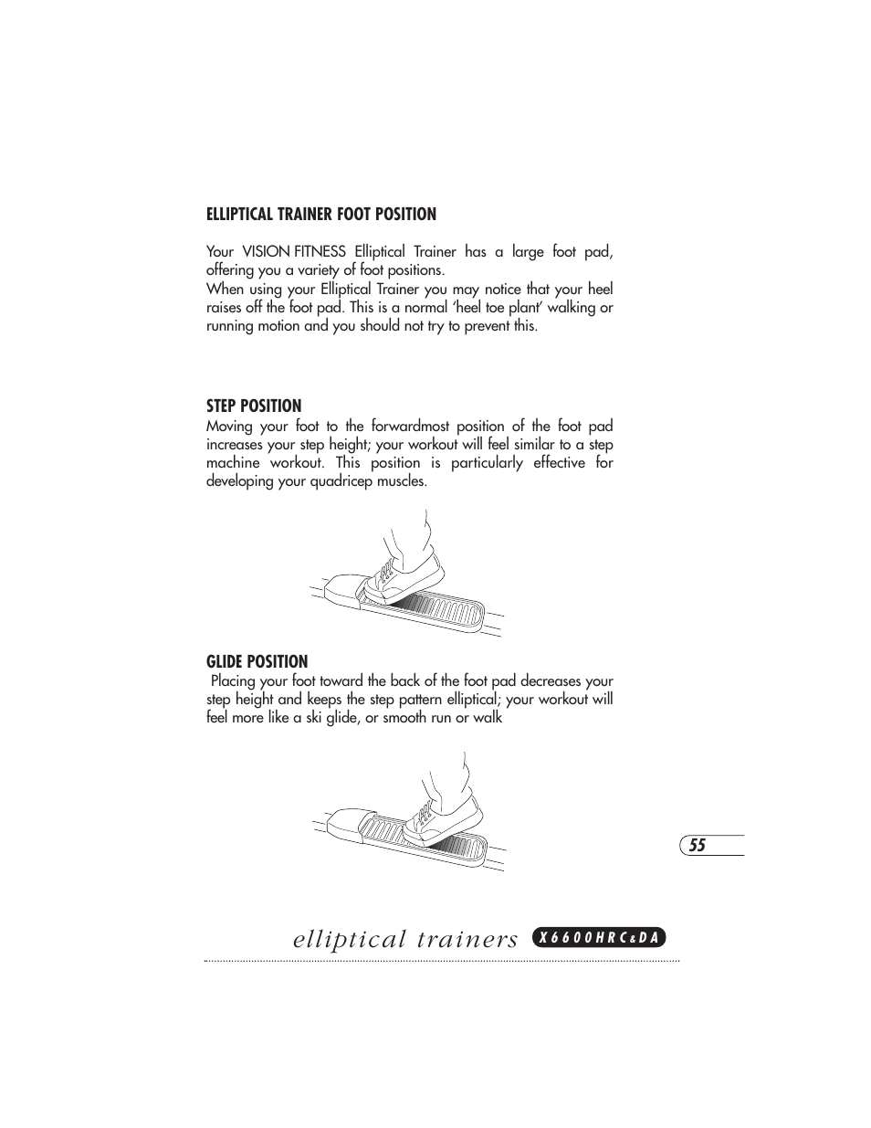 Elliptical trainers | Vision Fitness T8600S User Manual | Page 57 / 86