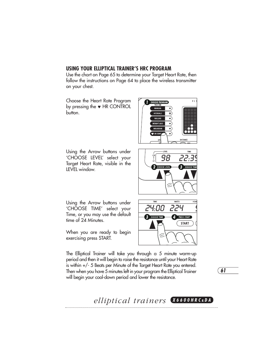 Elliptical trainers | Vision Fitness T8600S User Manual | Page 63 / 86