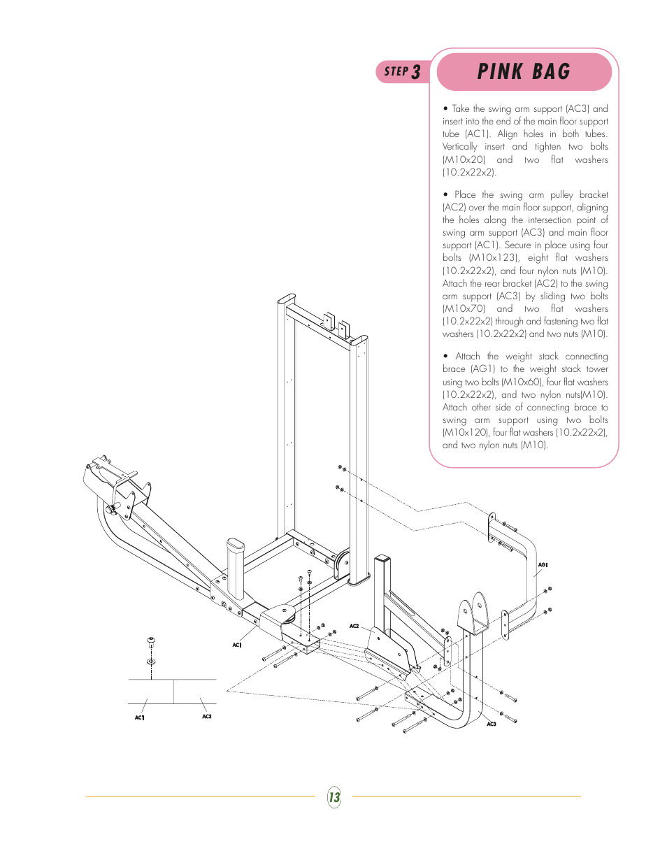 Pink bag | Vision Fitness ST720 User Manual | Page 13 / 32