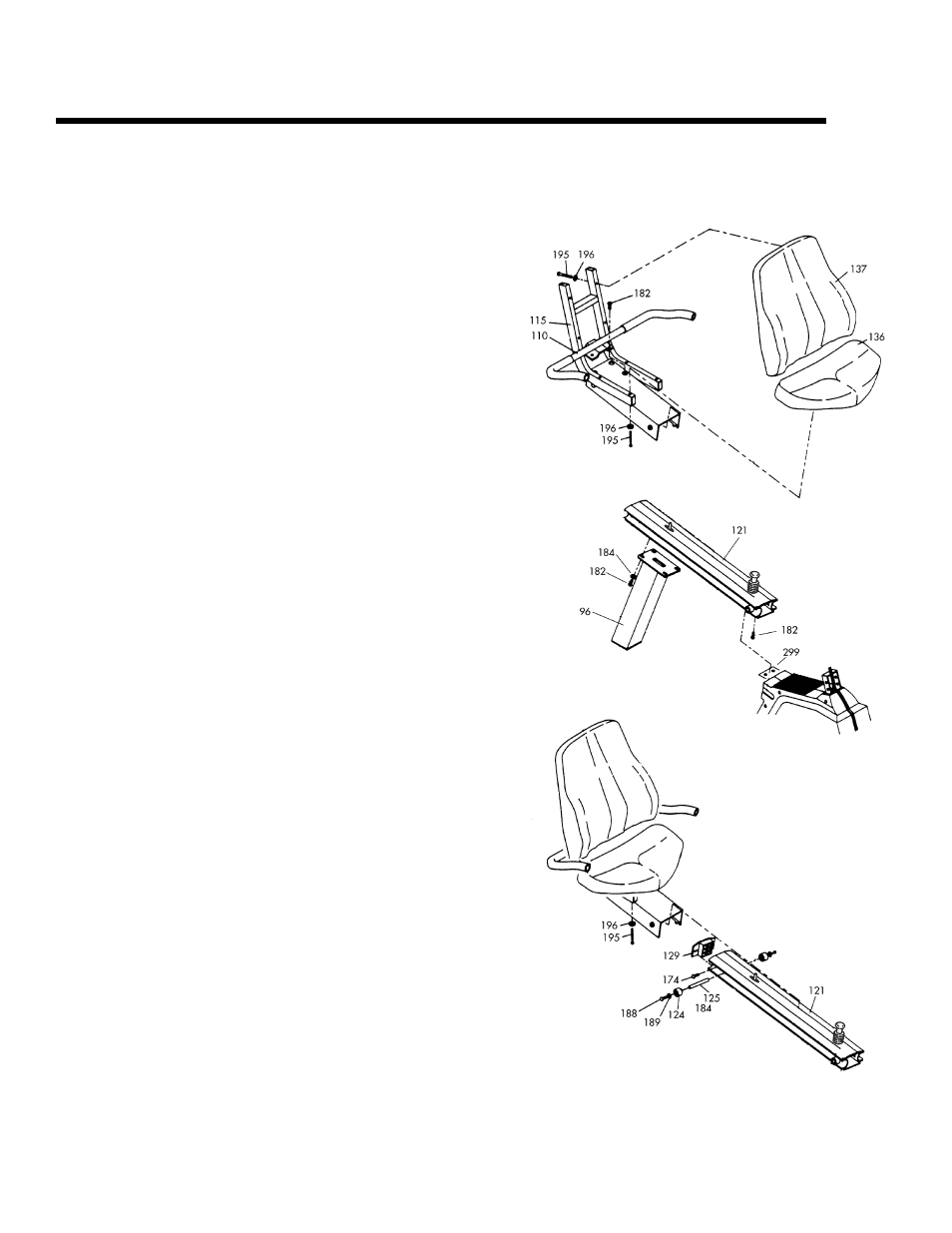 R2200, Assembly, Step 3 • seat assembly | Step 4 • aluminum seat rail | Vision Fitness 2200 HRC User Manual | Page 5 / 8