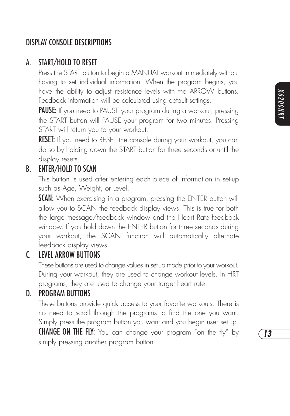 Vision Fitness X6200HRT User Manual | Page 17 / 60