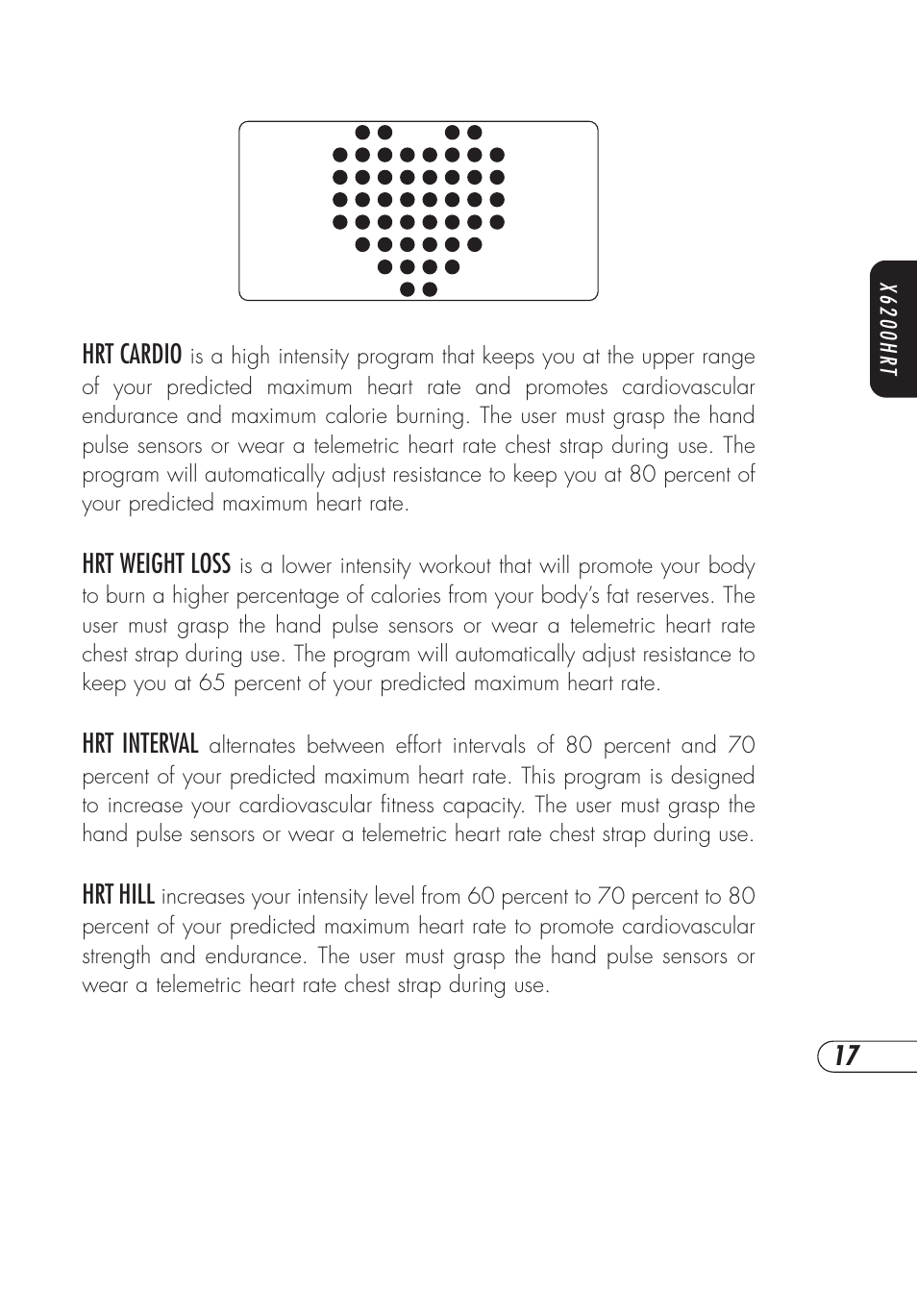 Vision Fitness X6200HRT User Manual | Page 21 / 60