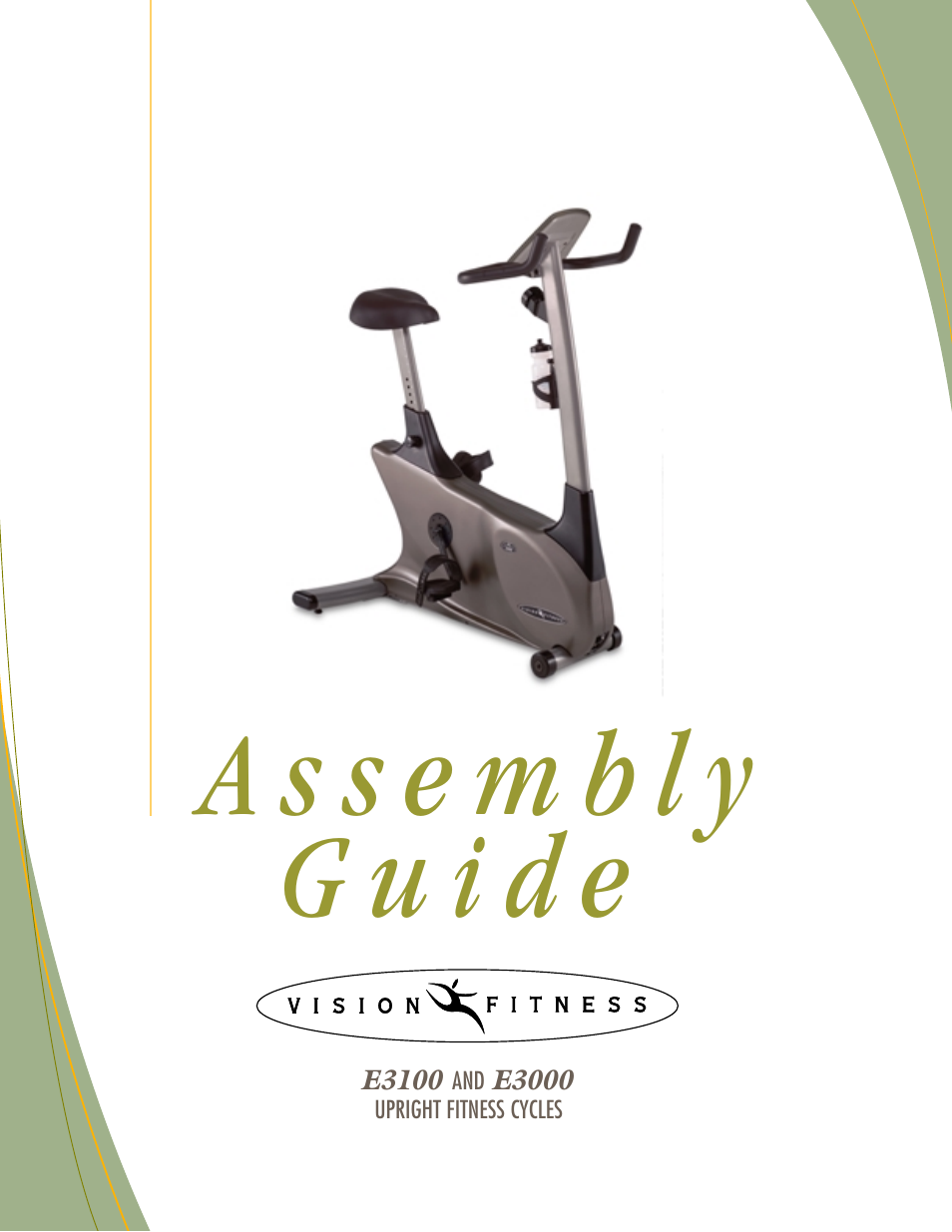 Vision Fitness E3000 User Manual | 8 pages