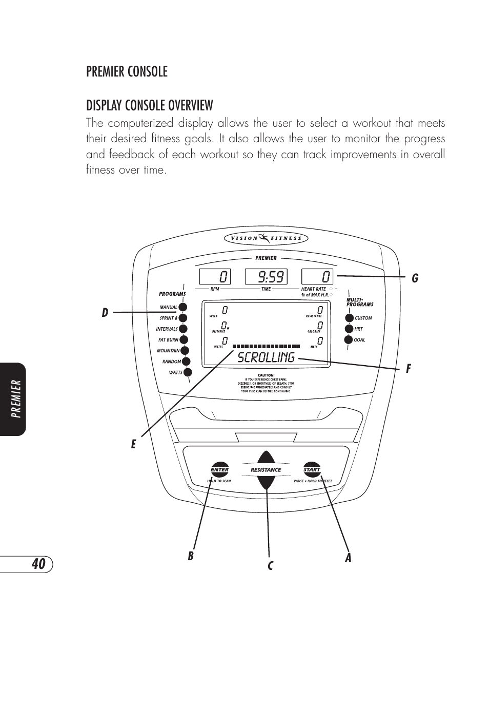 Vision Fitness E3200 User Manual | Page 44 / 72