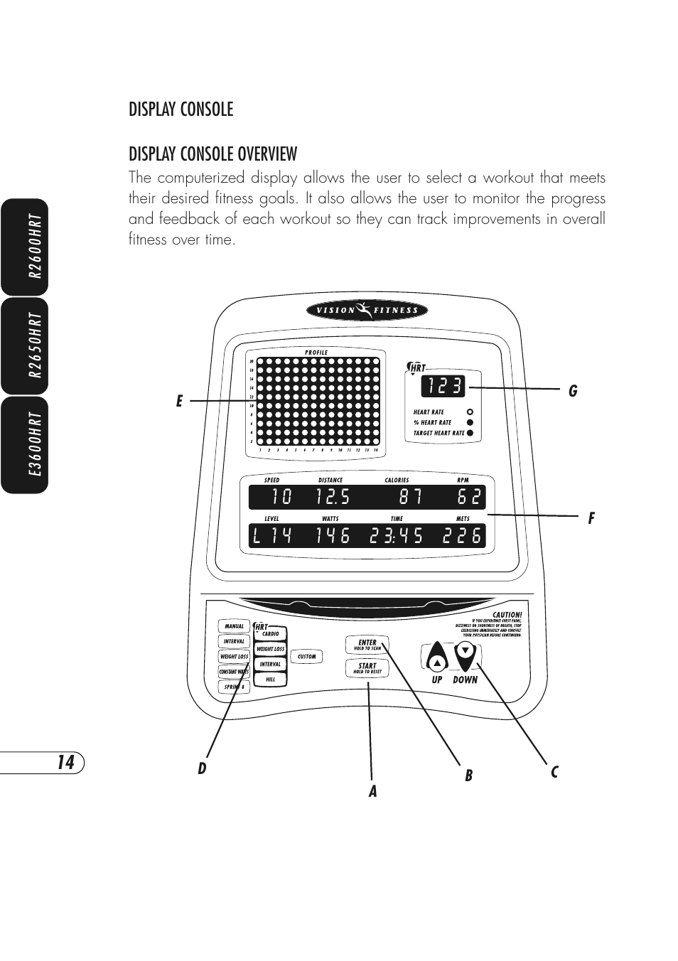 Vision Fitness R2600HRT User Manual | Page 18 / 60