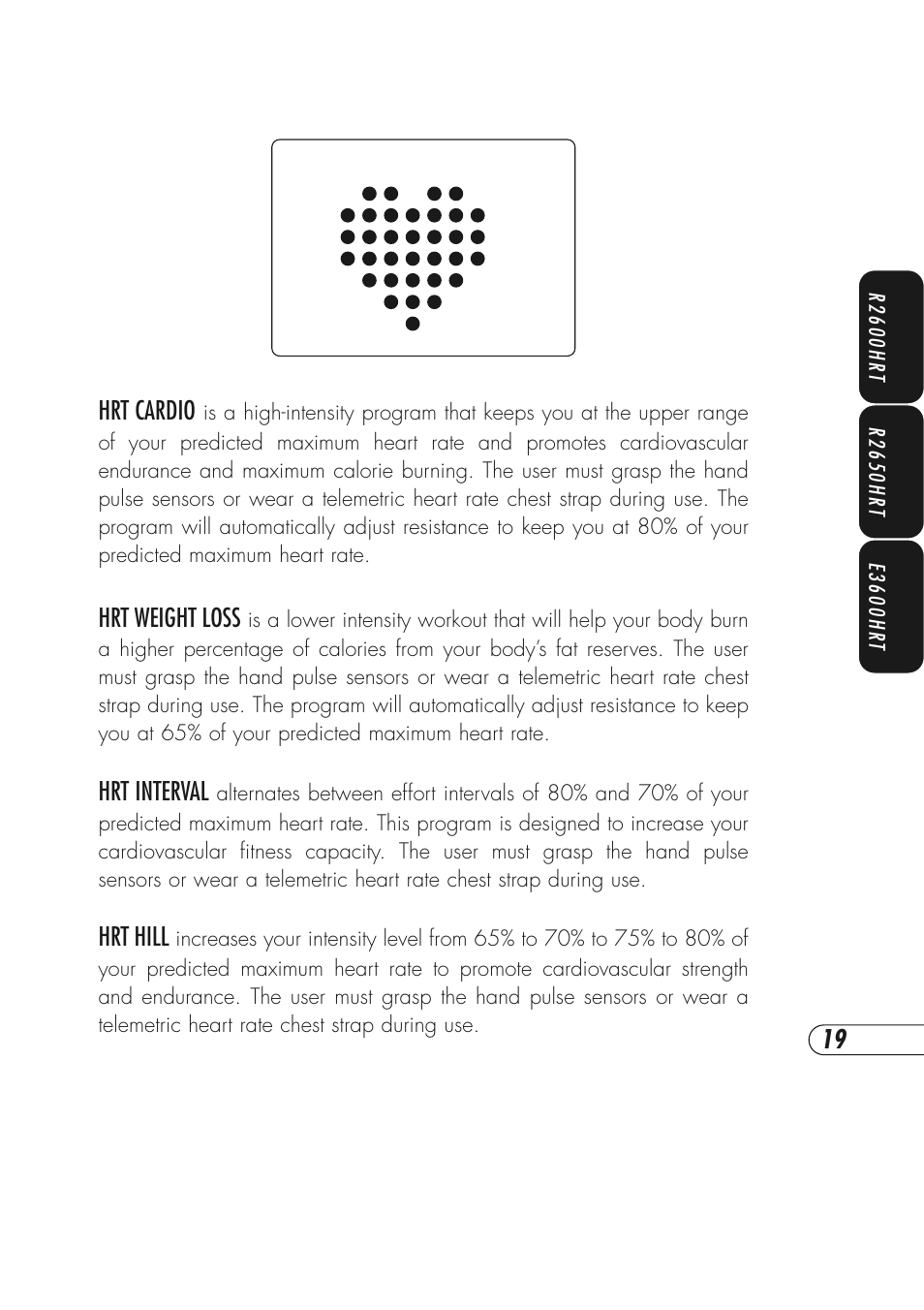 Vision Fitness R2600HRT User Manual | Page 23 / 60