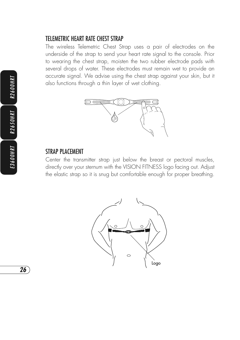 Vision Fitness R2600HRT User Manual | Page 30 / 60