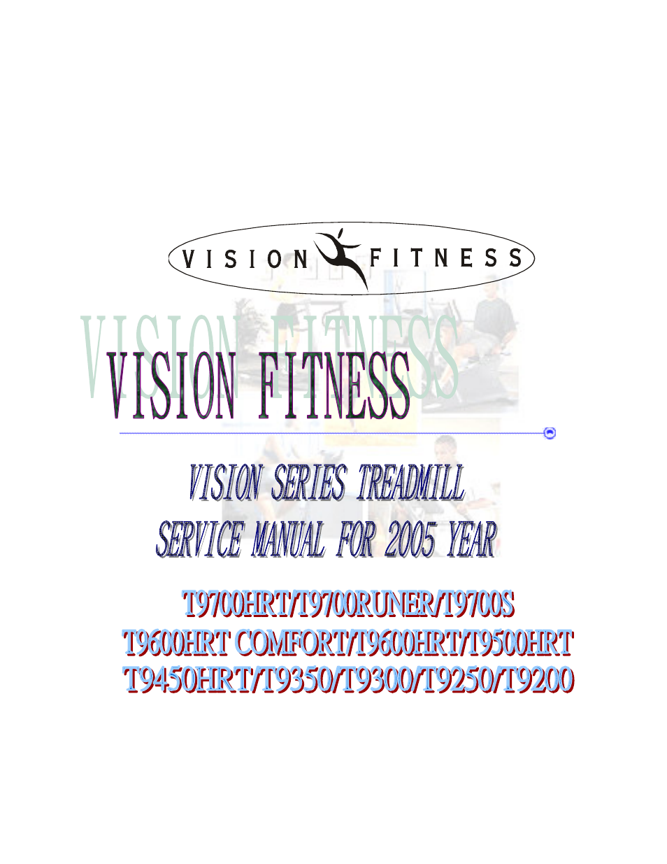 Vision Fitness T9500 User Manual | 43 pages