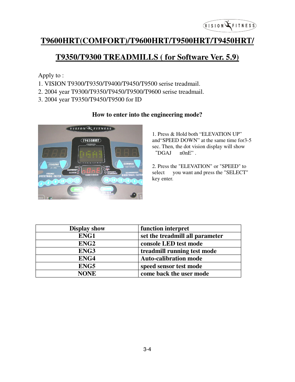 Vision Fitness T9500 User Manual | Page 17 / 43