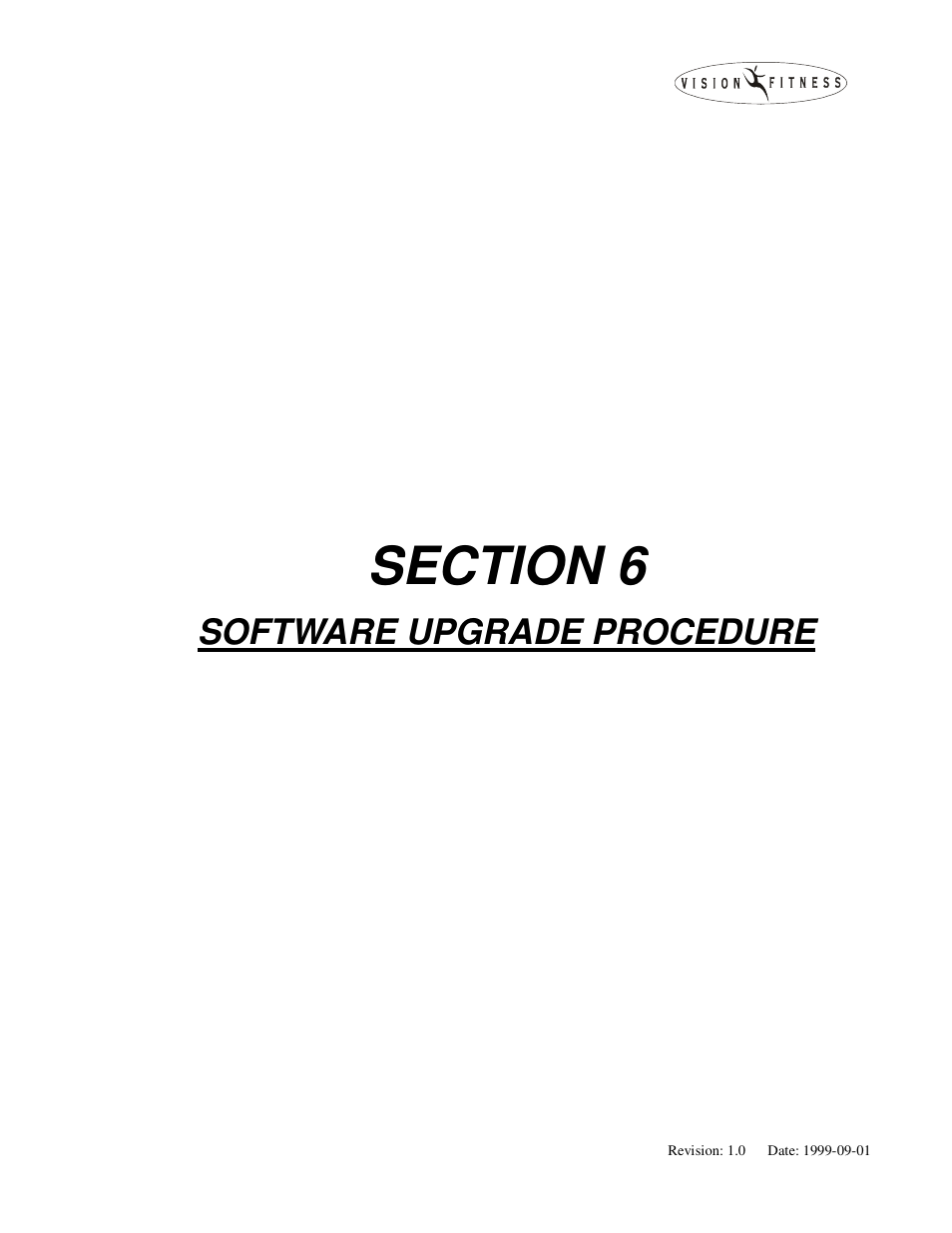 Software upgrade procedure | Vision Fitness T9500 User Manual | Page 41 / 43