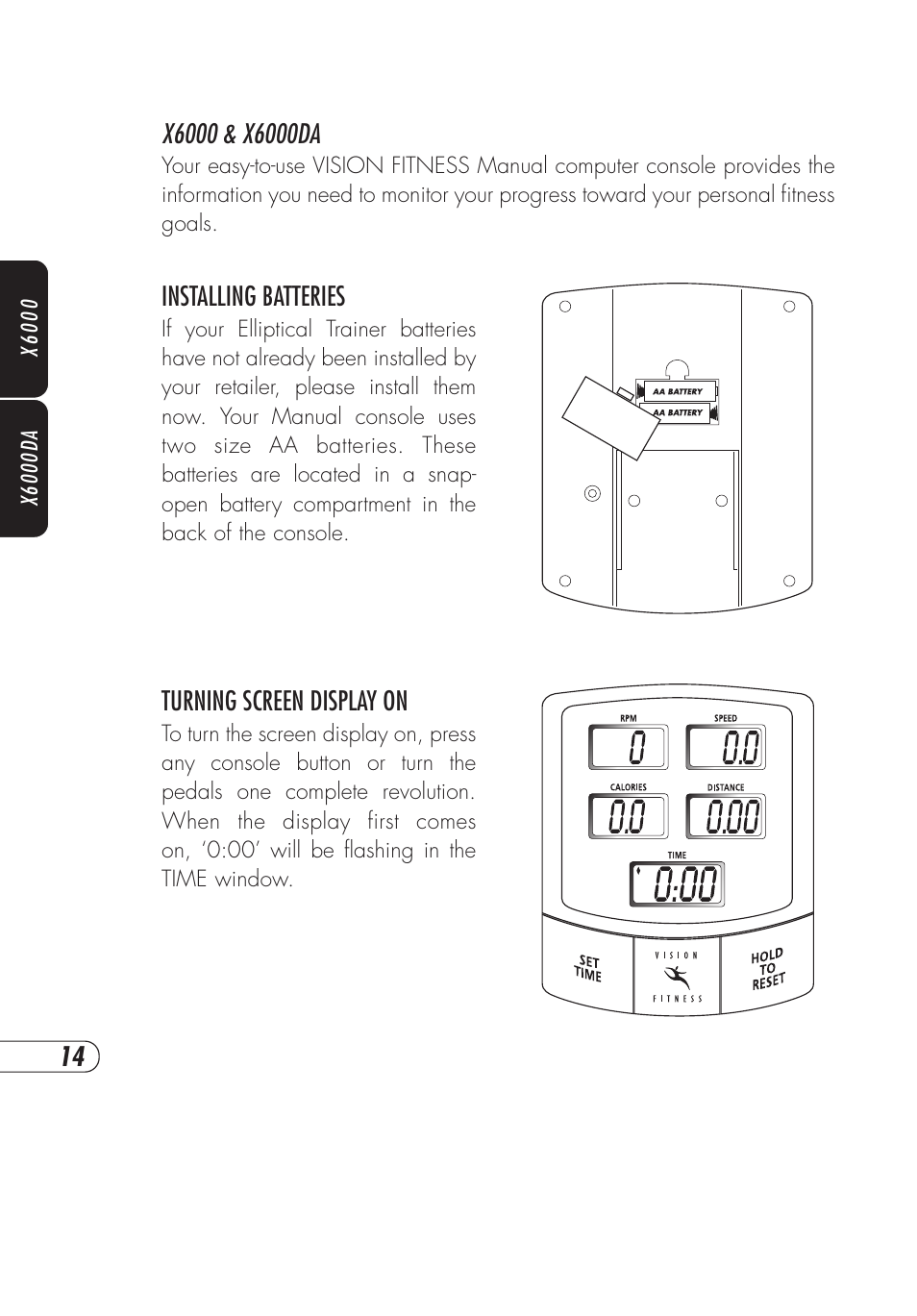 Vision Fitness X6000 User Manual | Page 18 / 56