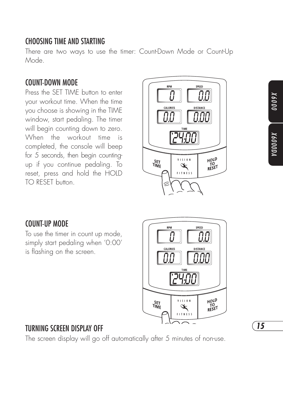 Vision Fitness X6000 User Manual | Page 19 / 56