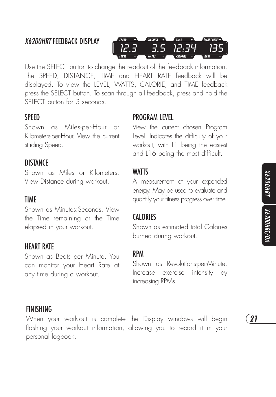 Vision Fitness X6000 User Manual | Page 25 / 56
