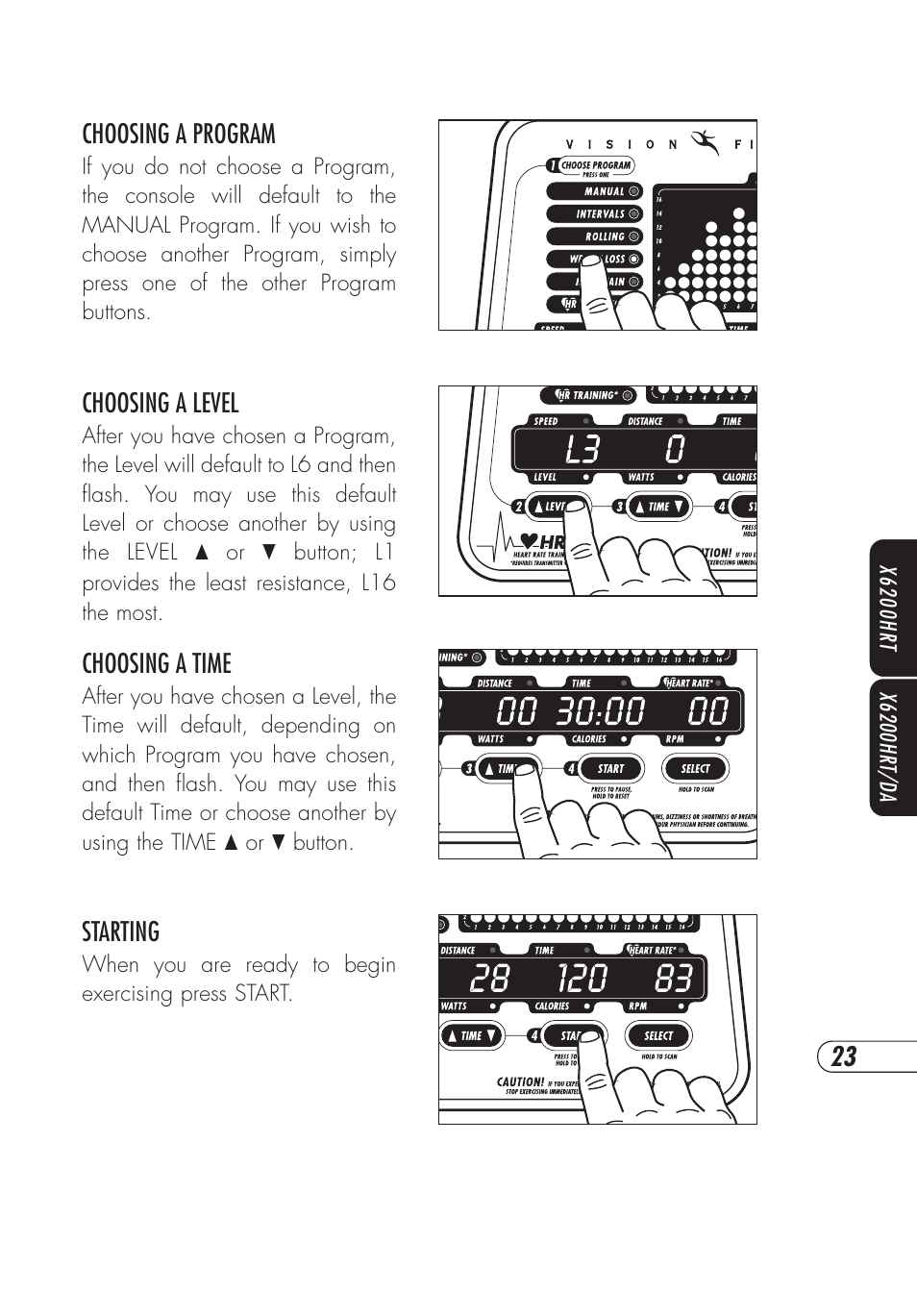 Vision Fitness X6000 User Manual | Page 27 / 56