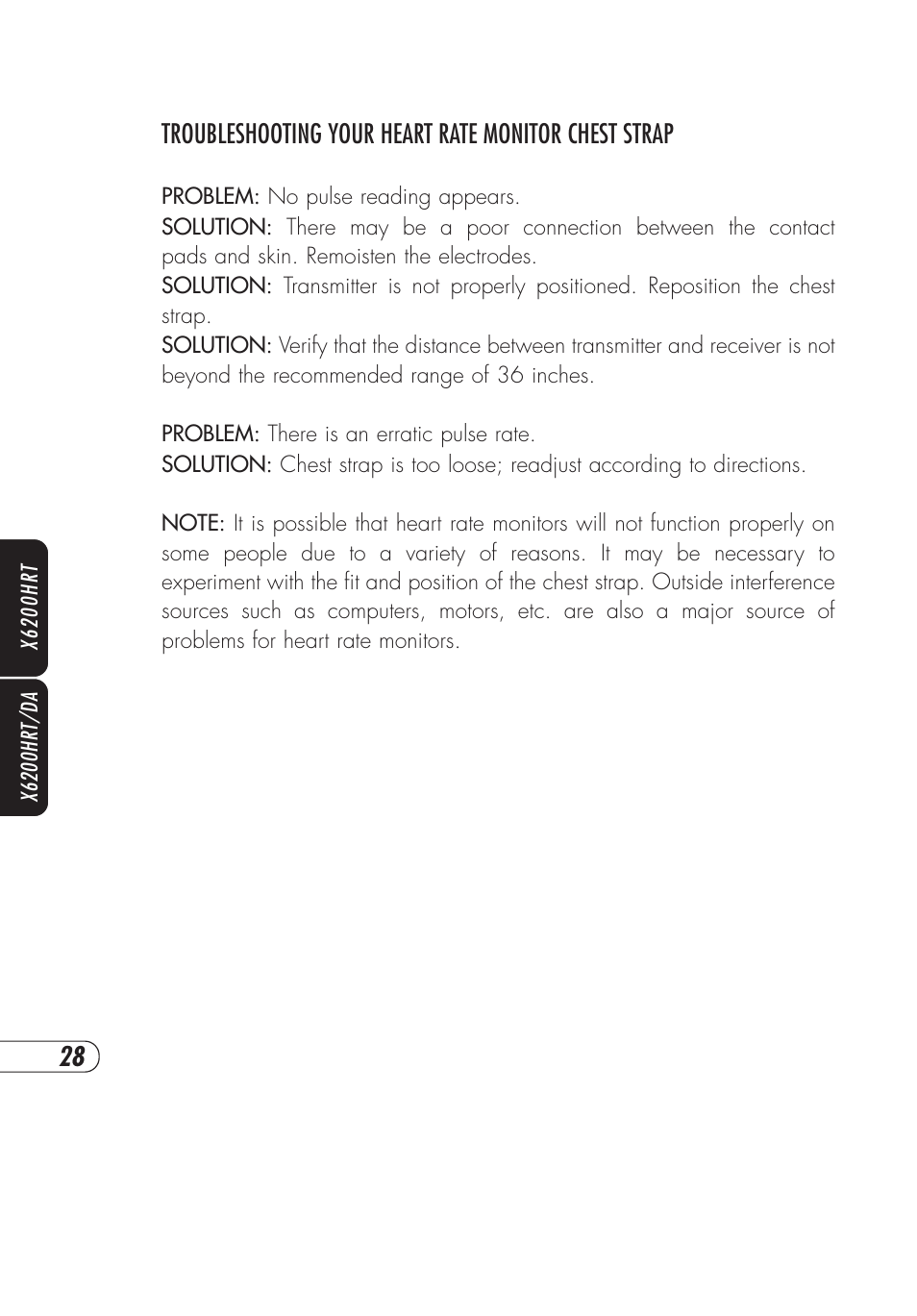 Vision Fitness X6000 User Manual | Page 32 / 56