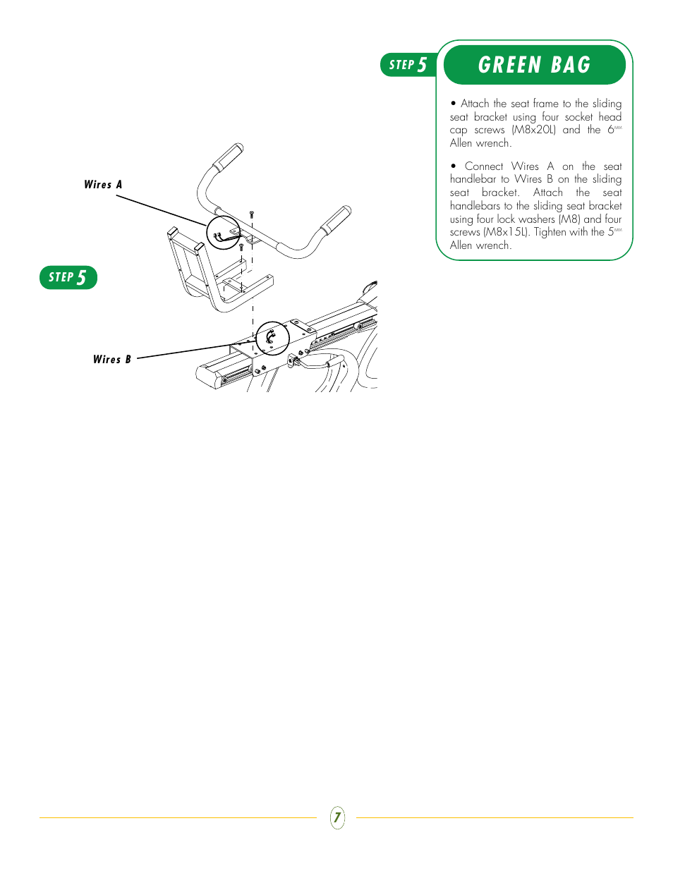 Green bag | Vision Fitness R2600iNetTV User Manual | Page 7 / 8