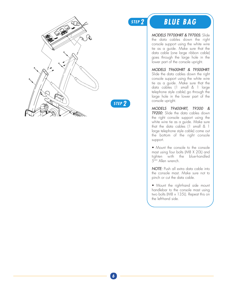 Blue bag | Vision Fitness T9400HRT User Manual | Page 6 / 8