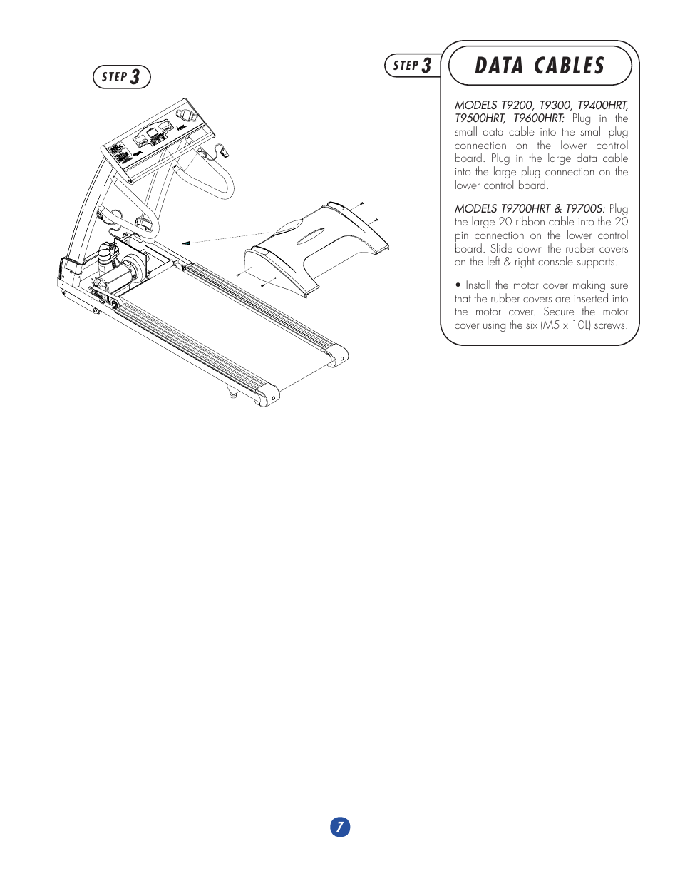 Data cables | Vision Fitness T9400HRT User Manual | Page 7 / 8