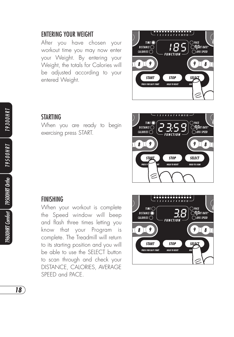 Vision Fitness T9500HRT Ortho User Manual | Page 22 / 56