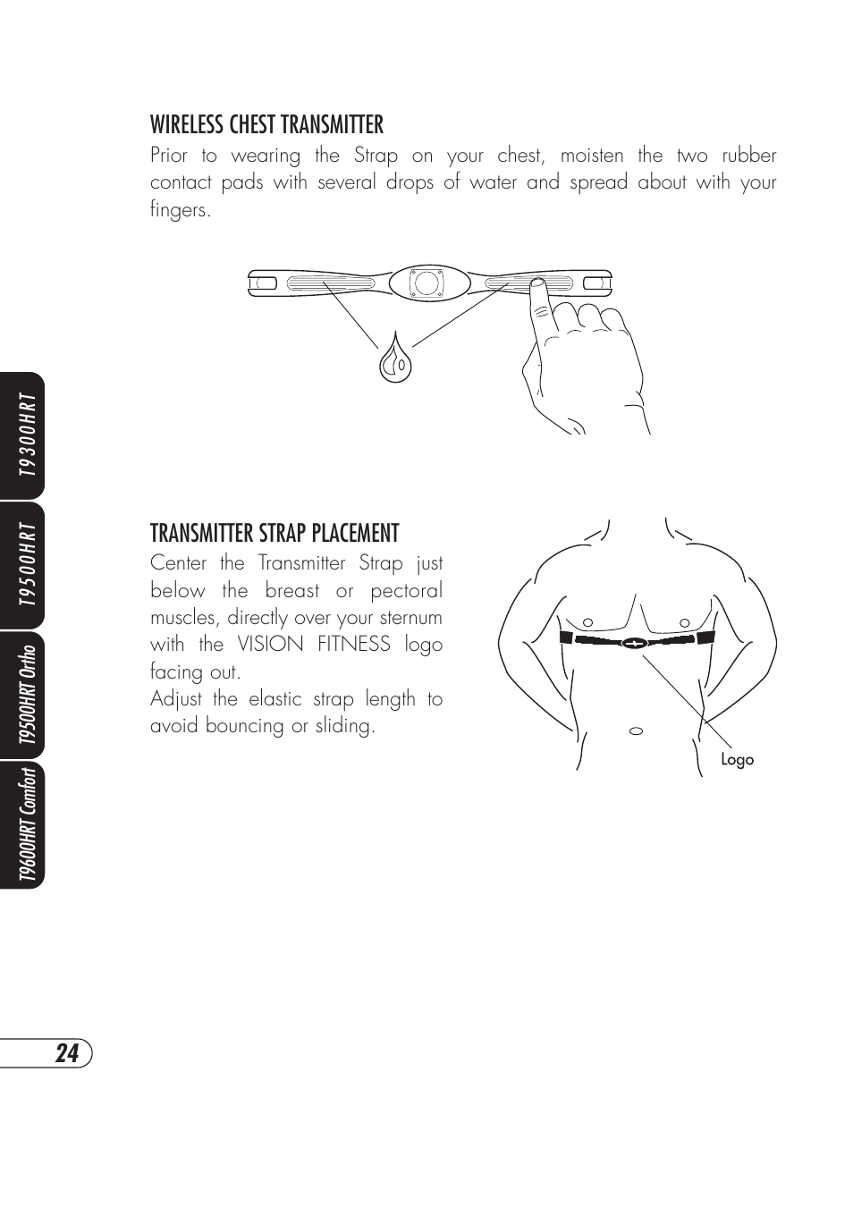 Vision Fitness T9500HRT Ortho User Manual | Page 28 / 56