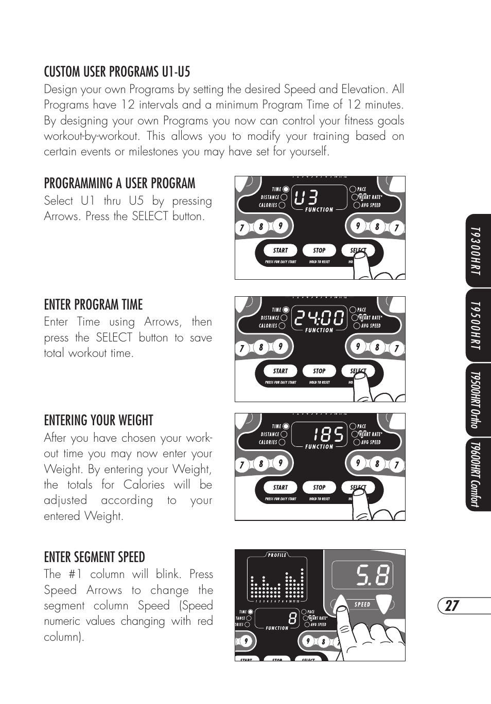 Vision Fitness T9500HRT Ortho User Manual | Page 31 / 56