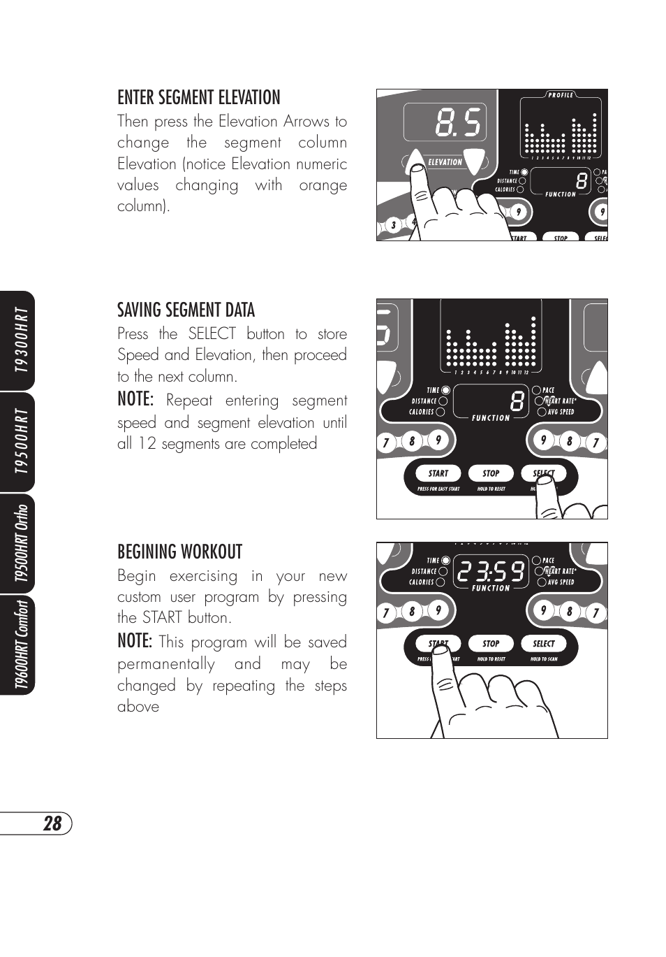 Vision Fitness T9500HRT Ortho User Manual | Page 32 / 56