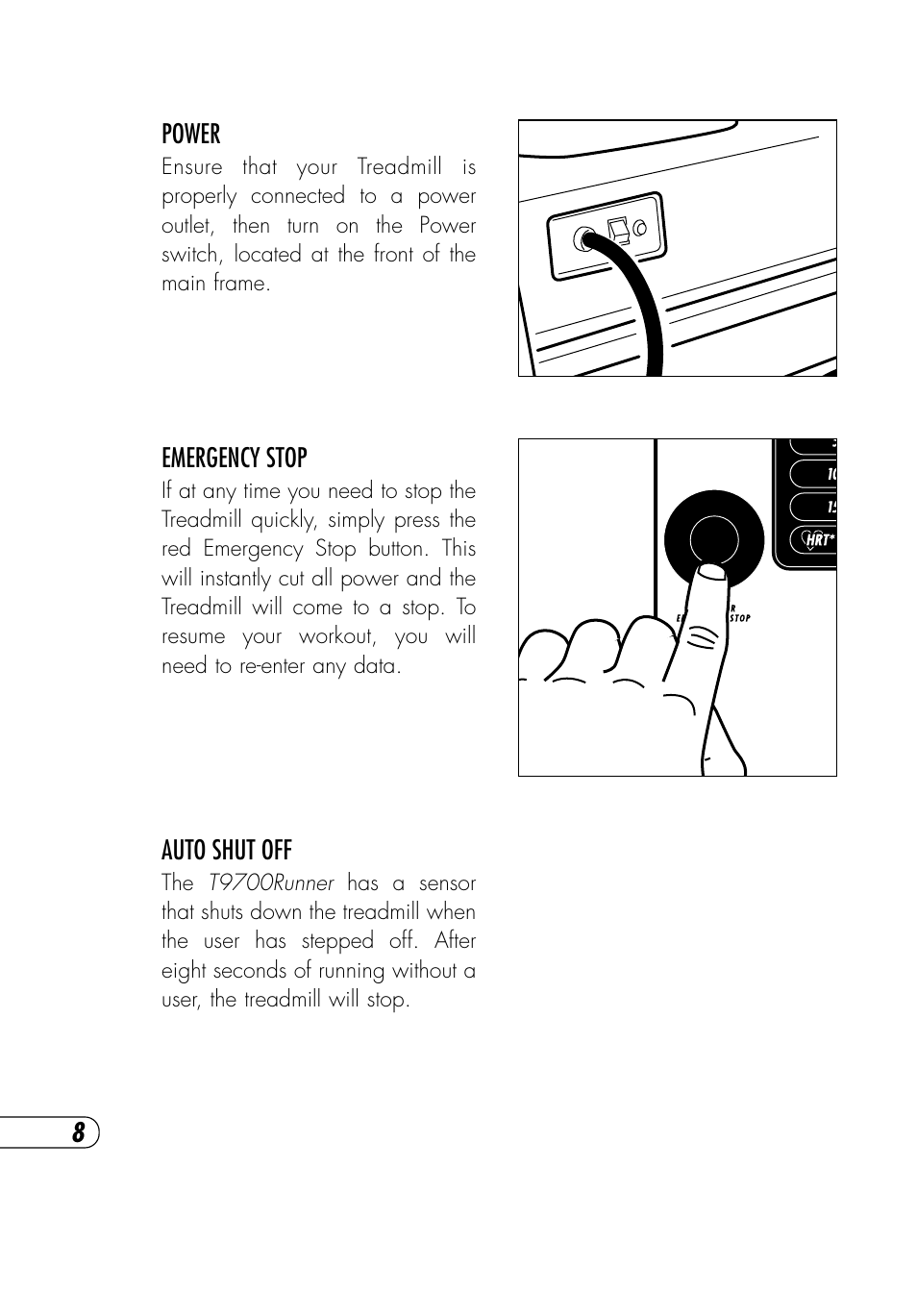 Vision Fitness Platform T9700 Runner's User Manual | Page 12 / 80