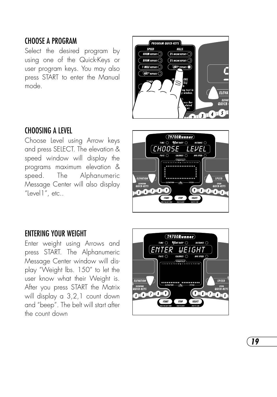 Vision Fitness Platform T9700 Runner's User Manual | Page 23 / 80