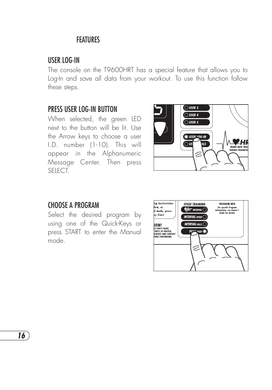 Vision Fitness T9600HRT User Manual | Page 20 / 64