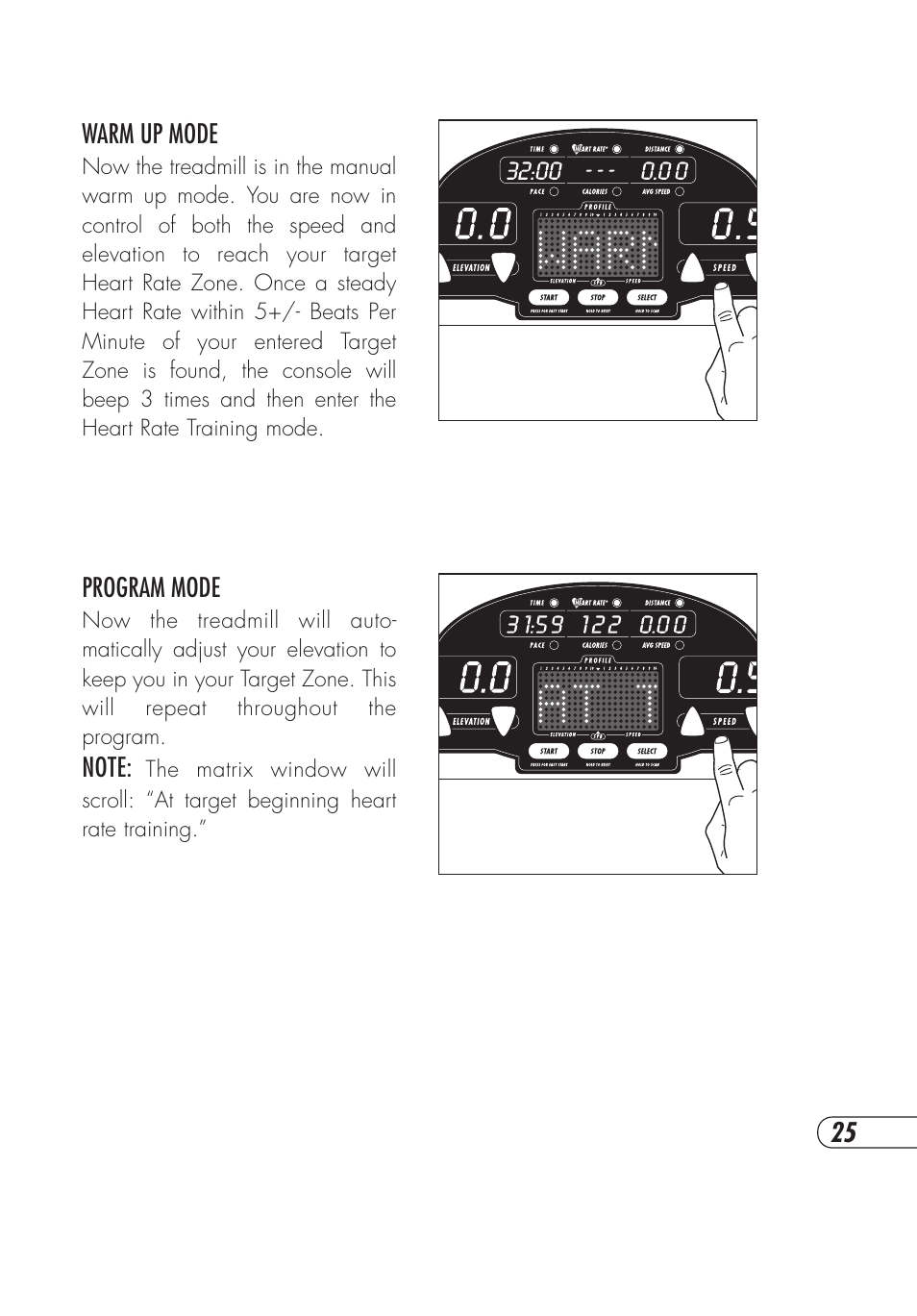 Vision Fitness T9600HRT User Manual | Page 29 / 64