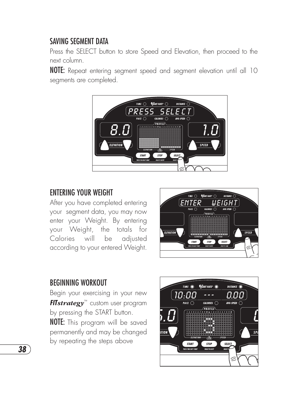 Vision Fitness T9600HRT User Manual | Page 42 / 64
