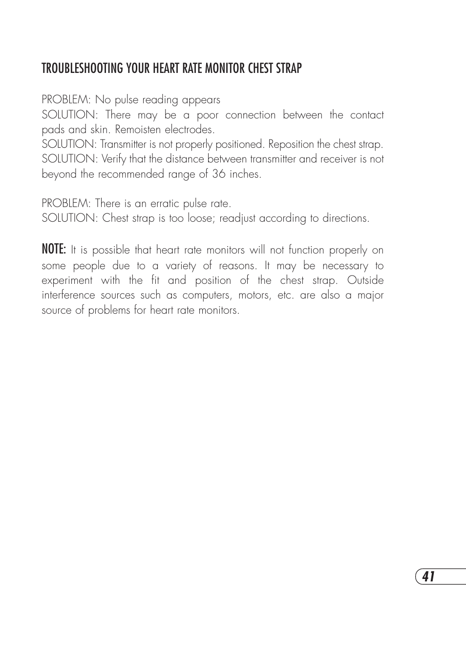 Vision Fitness T9600HRT User Manual | Page 45 / 64