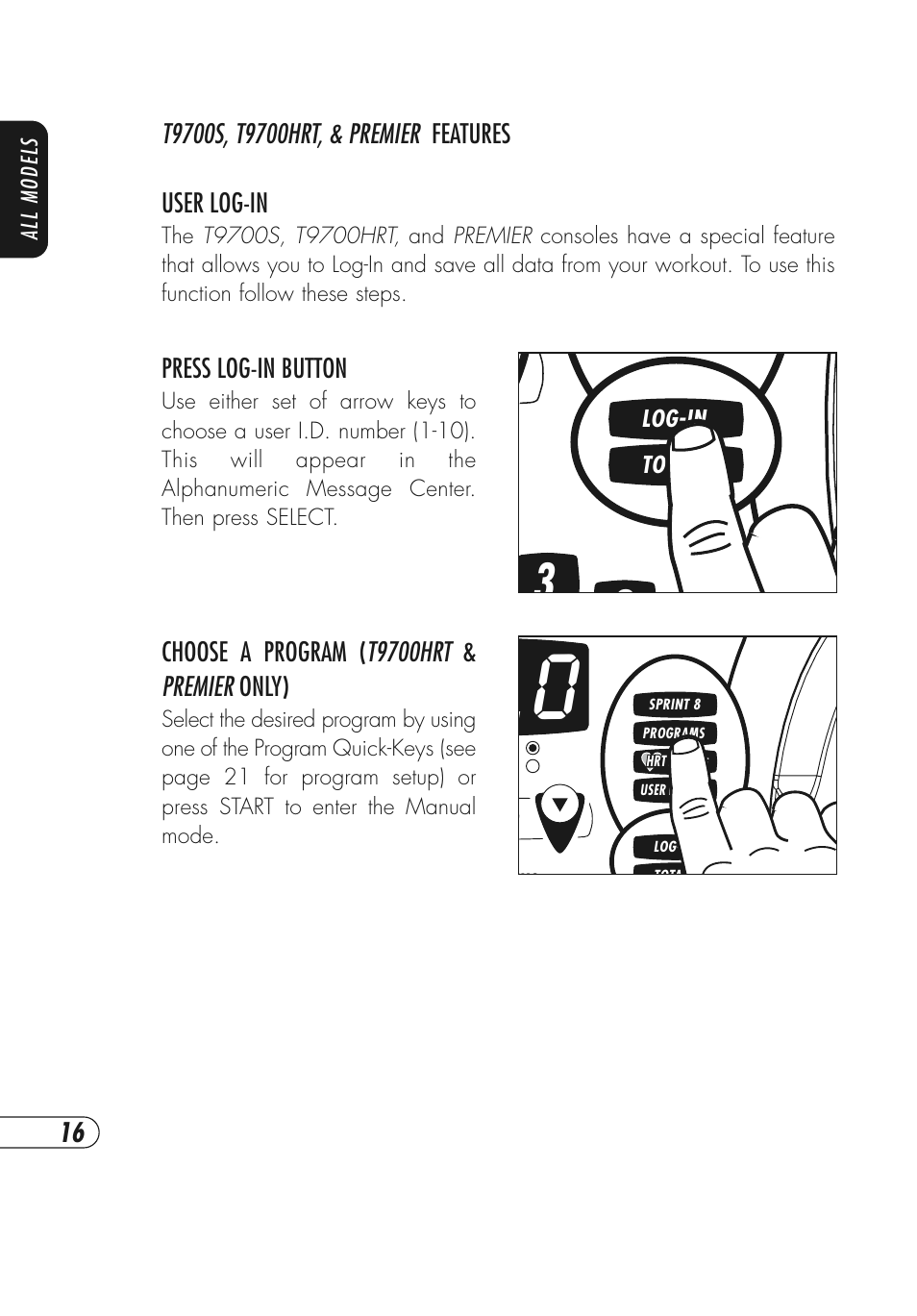 Vision Fitness T9700 Series User Manual | Page 20 / 80