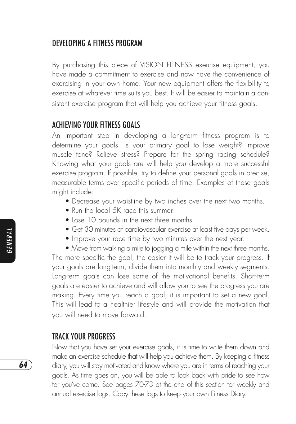 Vision Fitness T9700 Series User Manual | Page 68 / 80