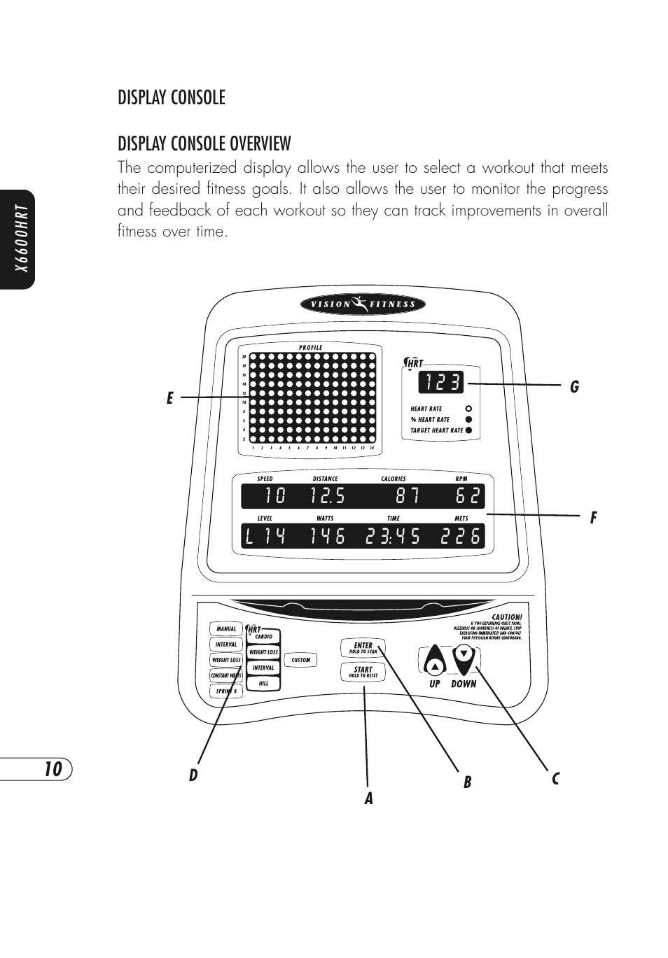 Vision Fitness X6600HRT User Manual | Page 14 / 52