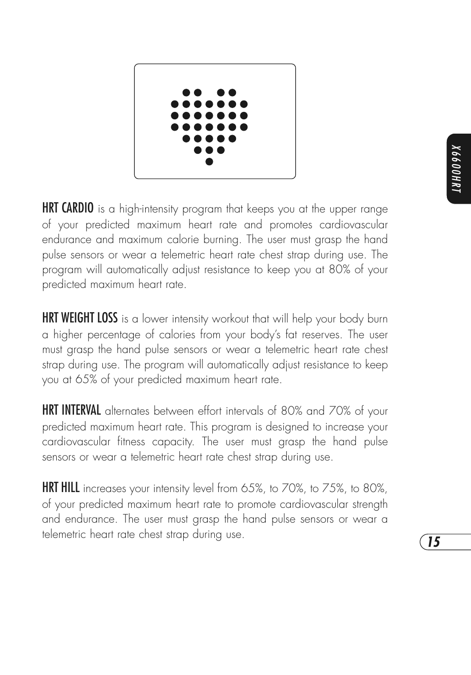 Vision Fitness X6600HRT User Manual | Page 19 / 52